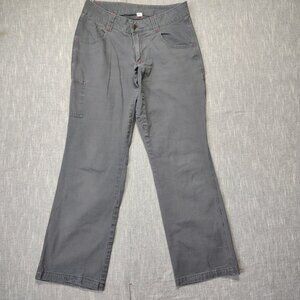 Red Ants Pants Womens Size 32x32 Curvy Gray Red Stitch Carpenter Work Utility